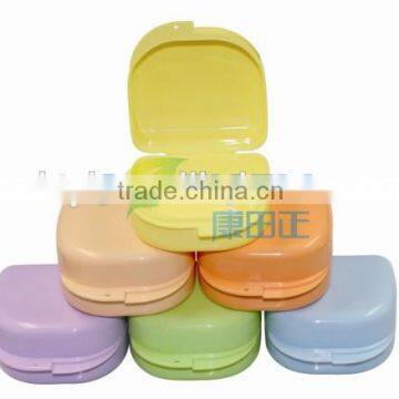 plastic storage box/denture box/retainer box/case(rainbow color) in hot sale