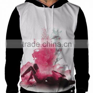 2016 Hot latest style black custom zip up hoodie custom sublimated hoodies , wholesale plain men