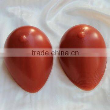 2012 popular drop shipping large black silicone breast forms for men