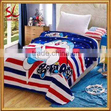 High Quality Polyester Flannel Blanket 2 Layer Cartoon Pokonyan Printed Fleece Plush Blanket