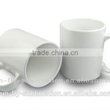 China blank sublimation mugs 11 OZ. white coated ceramic mug Factory direct super white mug