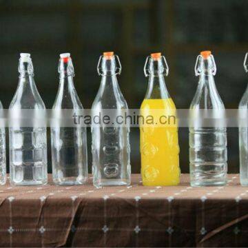 1.2L Glass juice bottle with dfferent designs