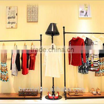 Hot sale metal flooring display stainless steel garment rack