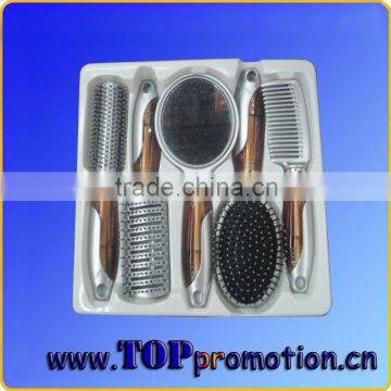 promotion plastic hairbrush set custom salon hair comb set