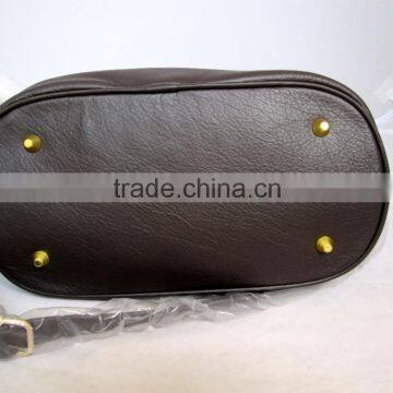 Vintage Style Large Simple Leather Laptop Bag Document Tote Bag Women Case photo-3