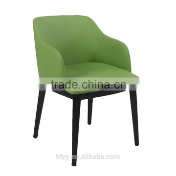 TDSM-43 QVB HANGZHOU JIANDE TONGDA BIRCH WOOD LEG PU LEAHTER SEATING AND BACK SIDE DINING CHAIR