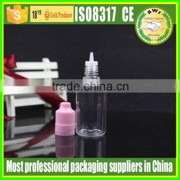 Vapor Liquid Clear PET e Liquid Bottle 10ml PET Dropper Bottle