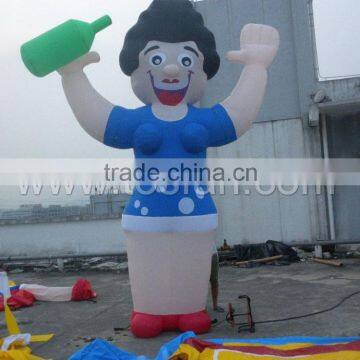 Holland inflatable Sarah with beer bottle cartoon balloon F8014