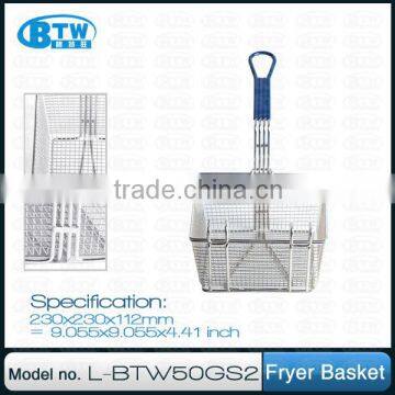 High quality fry basket of stainless steel for professional use (L-BTW50GS2)