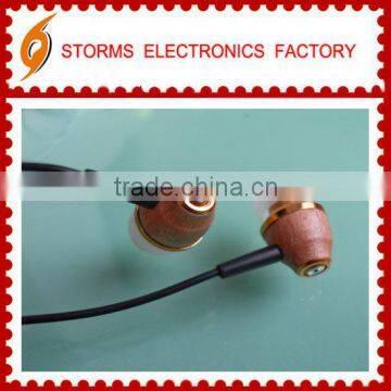 Noise cancelling Strong bass wood ear piece&earphone in bulk