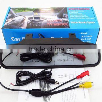 Car Reverse Rearview 16:9 4.3 Inch Car Security Mirror Monitor for Camera Dvd Vcr 12v photo-3