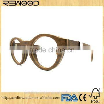 New 2016 anti blue light wood round optical glasses