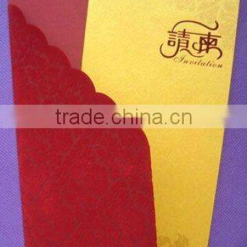 Invitations paper card with customized contents printing