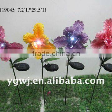 large metal flowers for garden solar light