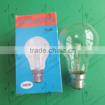 PS60 Clear Bulb 220-240v B22 100W