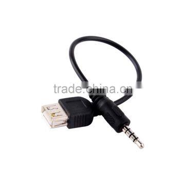 3.5mm Male AUX Audio Plug Jack to USB 2.0 Female Converter Cable Cord Car MP3 Audio Cable Line photo-6