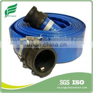 High pressure PVC lay flat hose with camlock coupling