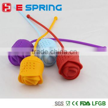 Hot selling rose flower infuse silicone tea