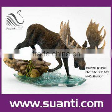 Deer polyresin statue