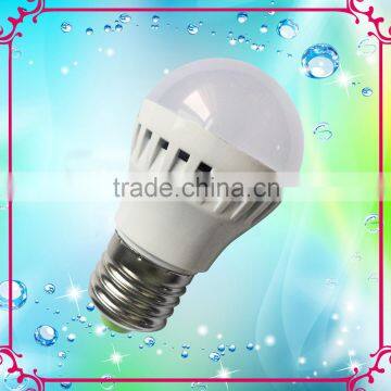 CE Rohs 3W led globe lamp 120degrees CRI80 Aluminum housing LED BULB 1 years warranty b22 led lamp bulb