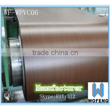 Wooden printech PVC Coated steel coil for interior decoration