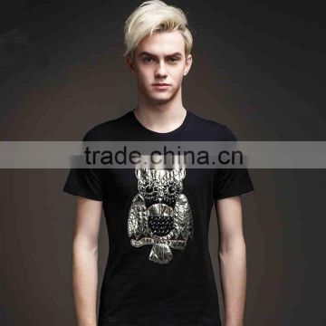 Heavy metal style printing regular fit t shirt