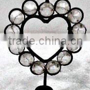 Iron & Glass Crystal Votive Tealight Candle Holder