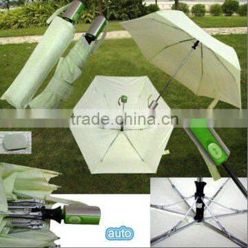 automatic pocket 3 section foldable umbrella