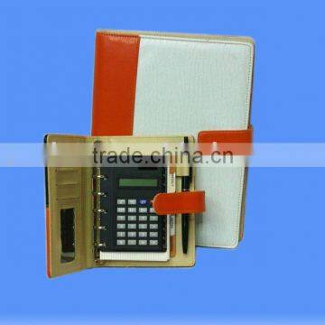 notebook with calculator