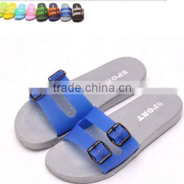 wholesale summer ladies & men fashion casual beach eva injection slippers new arrival PVC upper with Velcro sandals