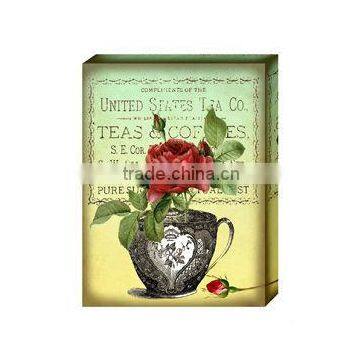 Hot selling flower print canvas frame