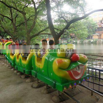 Kids Large Amusement Rides Mini Roller Coaster , Sliding Dragon / Green Worm Mini Roller Coaster Rides Hot Sale photo-5