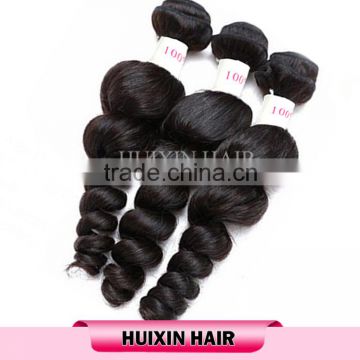 top virgin remy peruvian hair weave, loose wave human hair