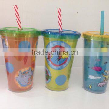 12oz double wall plastic cup,gift cup