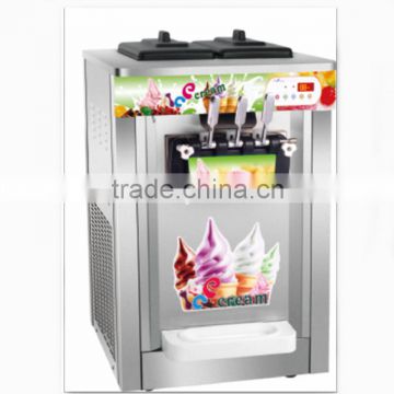 3 flavors table top soft ice cream machine