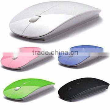 Cheap Price Black Customized Logo Printing Mini Flat Wireless Mouse