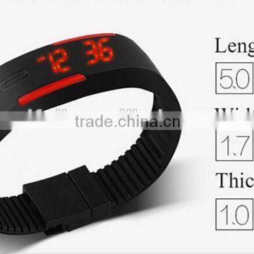 Fashion Bracelet Wrist led silicone watch with adjustable silicon band