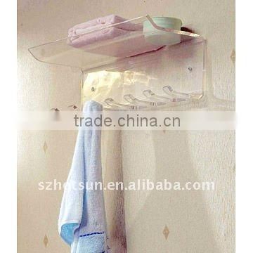 Wholesale clear wall mounted acrylic bathroom shelves