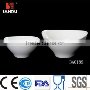 Pure White Porcelain Salad Bowl