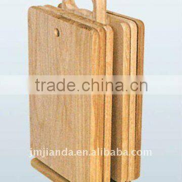 wooden cutting boards set with stand