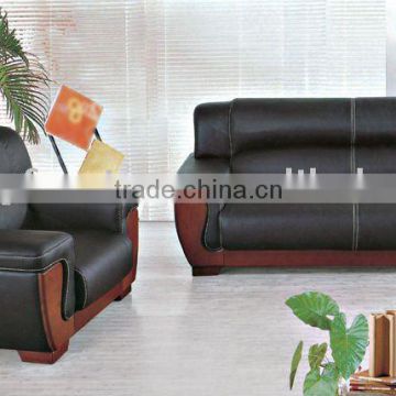 modern style leather reception sofa set