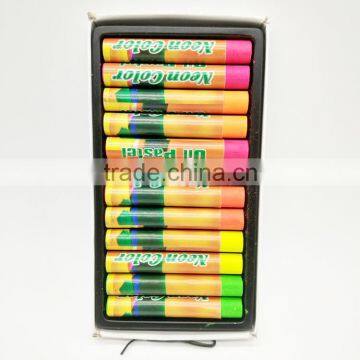 Wholesale Customized Children Art Stationery 12Pcs Round Highlighter Oil Pastel Set