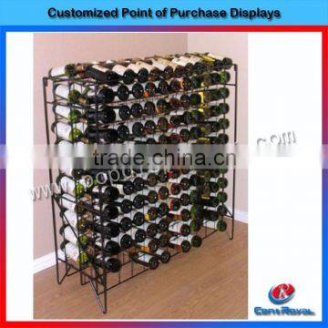 Custom design metal decorative wrought iron wine rack