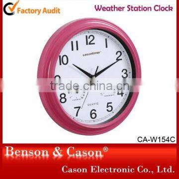 Cason Plastic Wall Weather Station Clock for Living Room photo-3