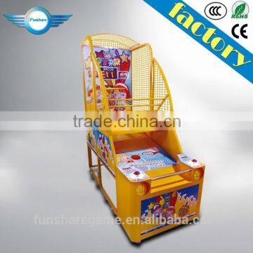 Funshare popular coin operated mini street basketball arcade game machine for children