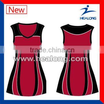 high quality body fitting girls netball dresses