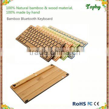 Mini bamboo bluetooth keyboard in colorful for phones/ipad/pc/android, bluetooth 3.0 mini style