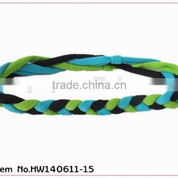 high quality jersey braided headband headwrap