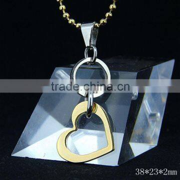 High Quality Jewelry 24K Gold Plated Broken Heart Pendant photo-2