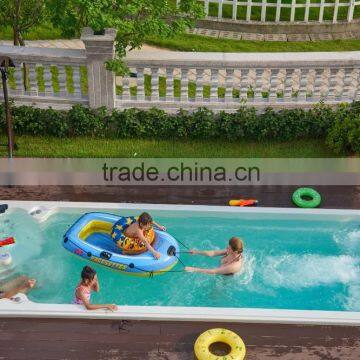 Hot Sale Acylic Indoor 2 Person 6m Swim Spa With Air Massage Jet